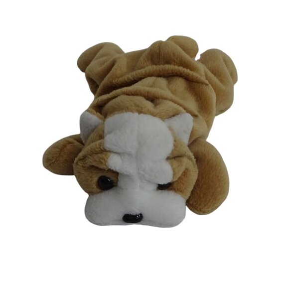 Vtg Ty Beanie Babies Wrinkles Bulldog Stuffed Animal Plush Toy 1996 7.5" - Picture 1 of 8